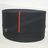 Dark Blue French Kepi Cap Red Braid Front Military Hat