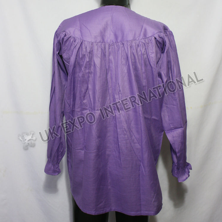 UK Purple Faded Ghillie Renaissance Pirate Pioneer Theatre Shirt
