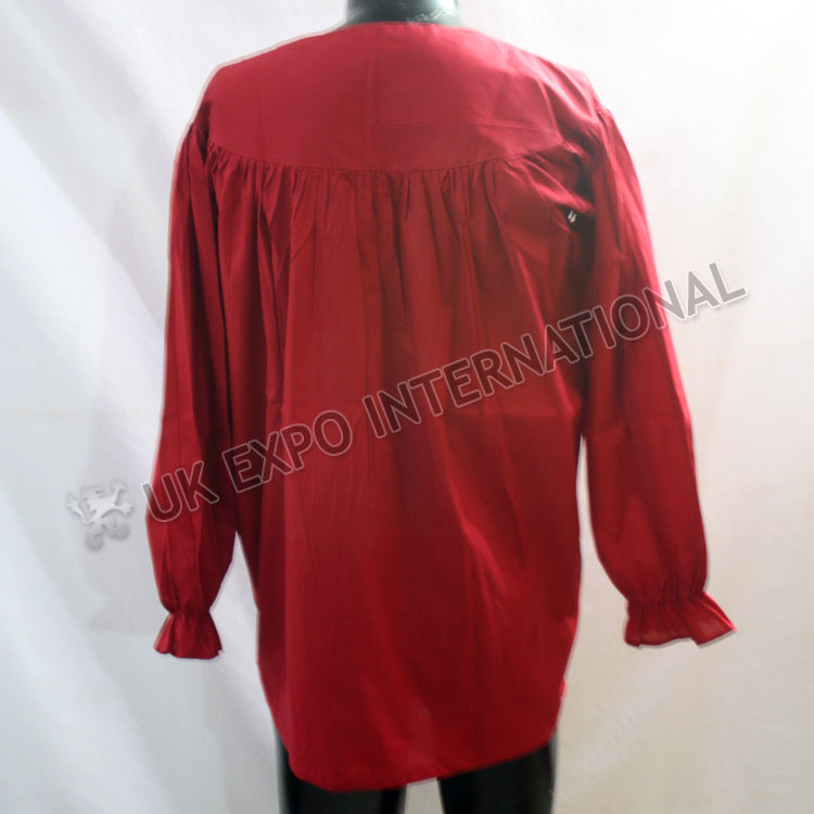 UK Rust Color Ghillie Renaissance Pirate Pioneer Theatre Shirt