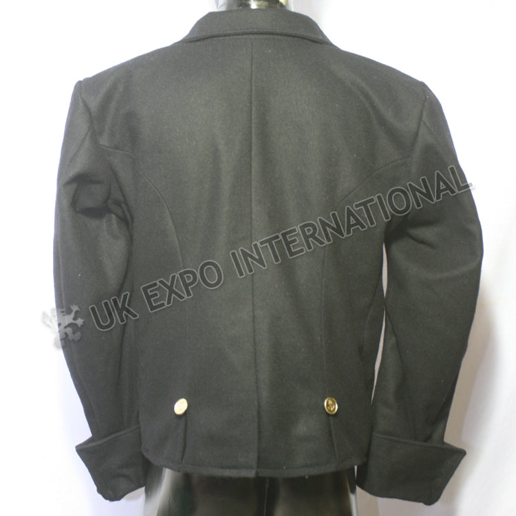 Black Double Breasted Wool Coat
