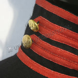 Black Wool Military Uniform Coat