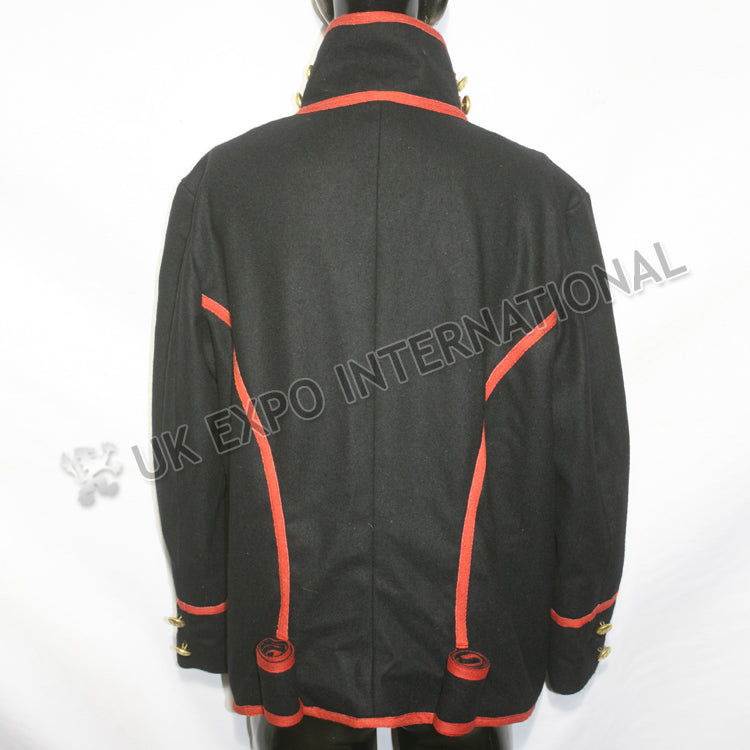 Black Wool Military Uniform Coat