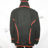 Black Wool Military Uniform Coat