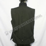 Black Wool Military Vest 3 Pocket Officer Waistcoat