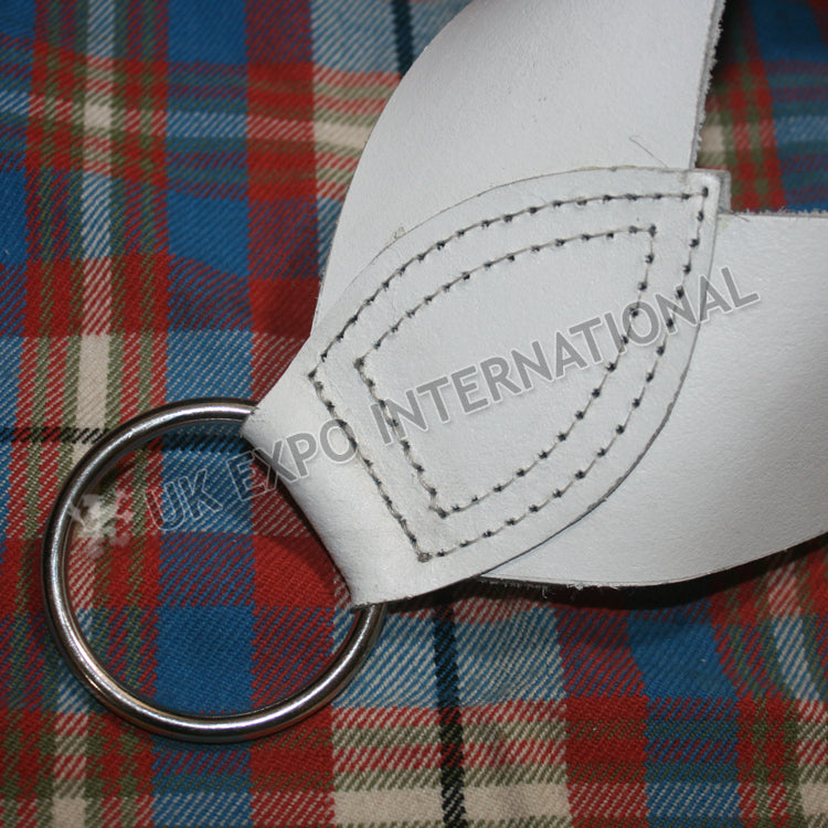 Drummer Belt With White Leather