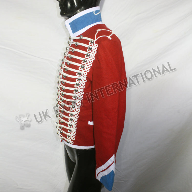 White Wool Braid Red Hussar Jacket