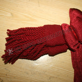British Officer Maroon Barrel Netted Silk Sash Military Waist Sash