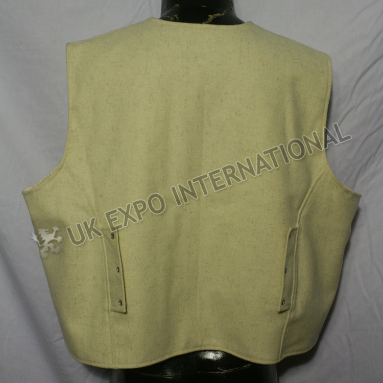 Military Style Mustard Historical Waistcoat