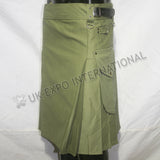Modern Olive Utility Kilt