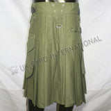 Modern Olive Utility Kilt