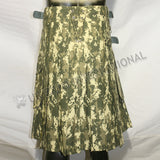 Green Digital Des Camouflage Utility Kilt