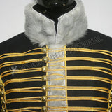 Black Wool Prussian Hussar Pelisse Jacket