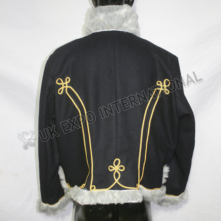 Black Wool Prussian Hussar Pelisse Jacket