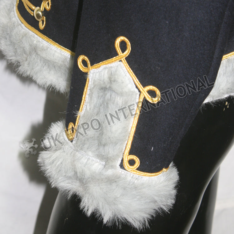 Black Wool Prussian Hussar Pelisse Jacket