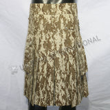 Brown Des Fashion Camouflage Utility Kilt