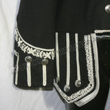 Black Color Hand Embroidered Silver Bullion Royal Doublet