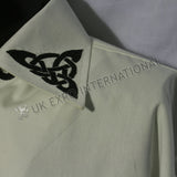 Jacobite Shirt Highland Style With Celtic Embroidered
