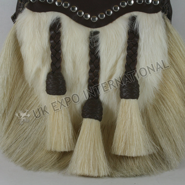 Antique Regimental Rabbit Fur Scottish Horse Hair Sporran