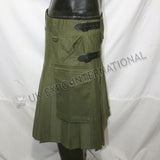 Modern Green Olive Utility Kilt