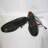 Black PVC With Mackenzie Modern Tartan Shoes