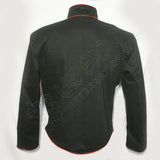 Steampunk Hussar Jacket Black with Red Edging
