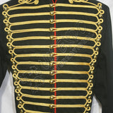 Steampunk Hussar Jacket Black with Red Edging