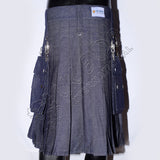 Active Men Blue Denim Utility Kilt