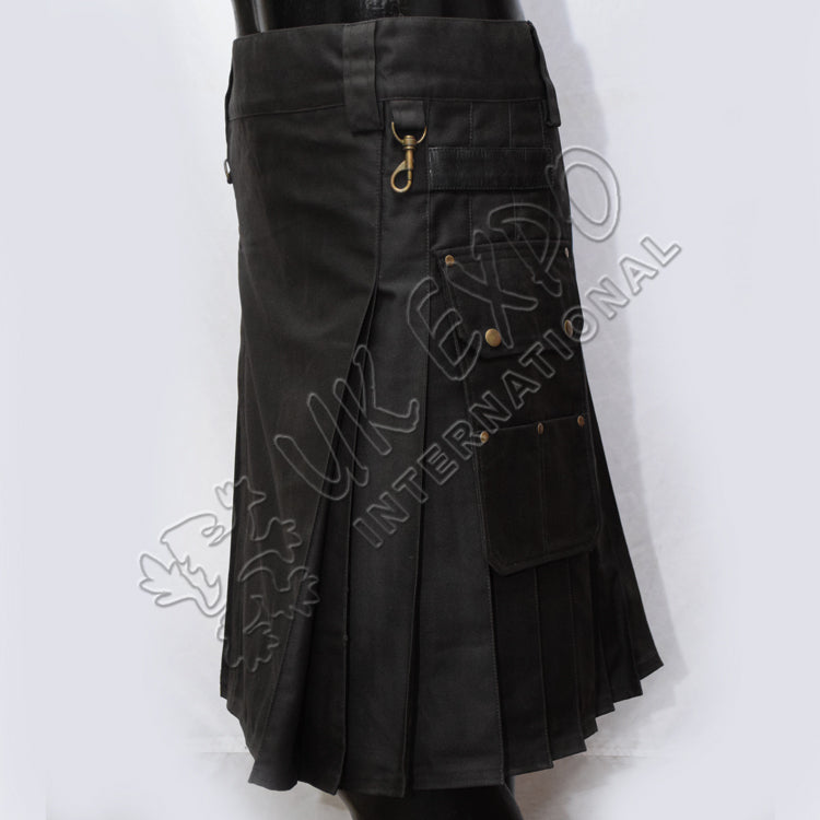 Laser Black Utility Kilt