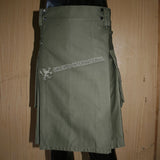 Dark Olive Heavy Canvas Utility Kilt