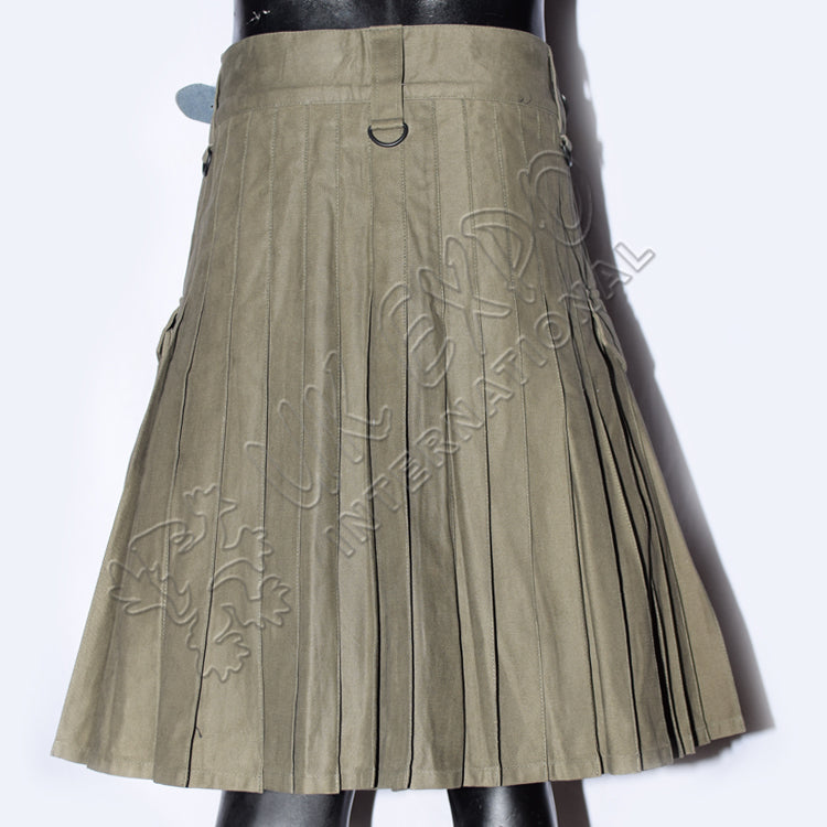 Olive Green Hiking Utility Kilt