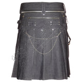 Blue Denim Jeans Fashion Kilt