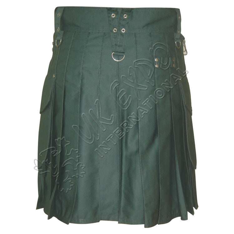 Green Power Men Utility Kilt