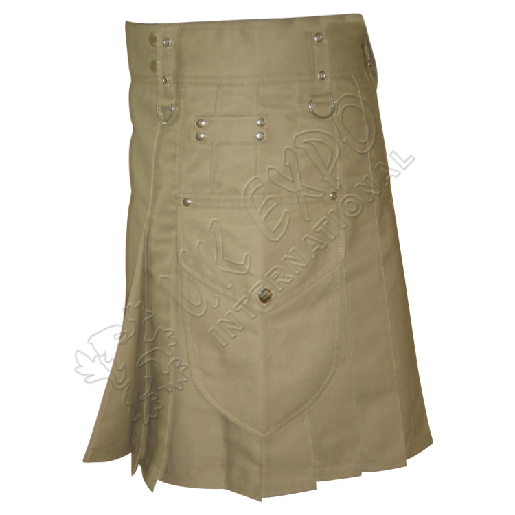 Khaki Tan Utility Kilt