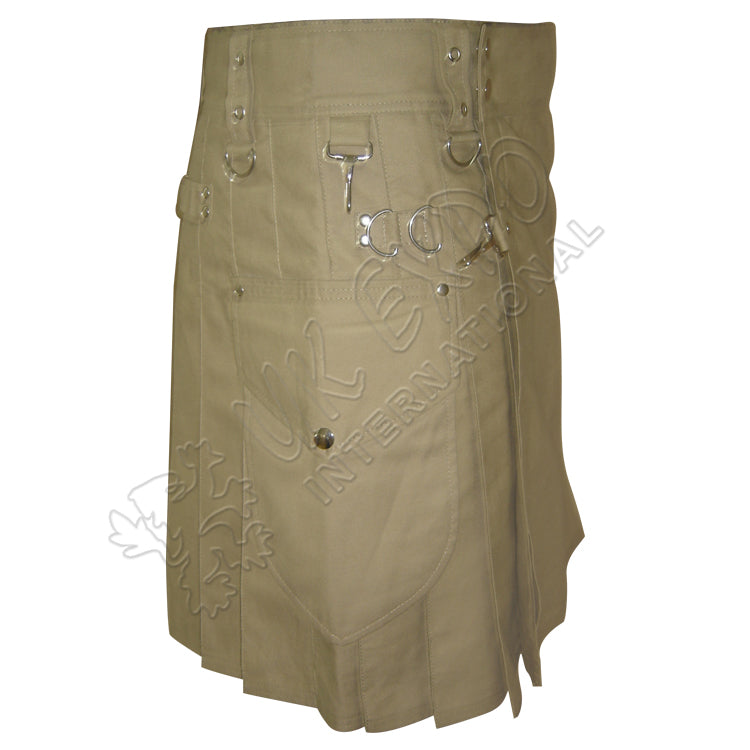 Khaki Tan Utility Kilt