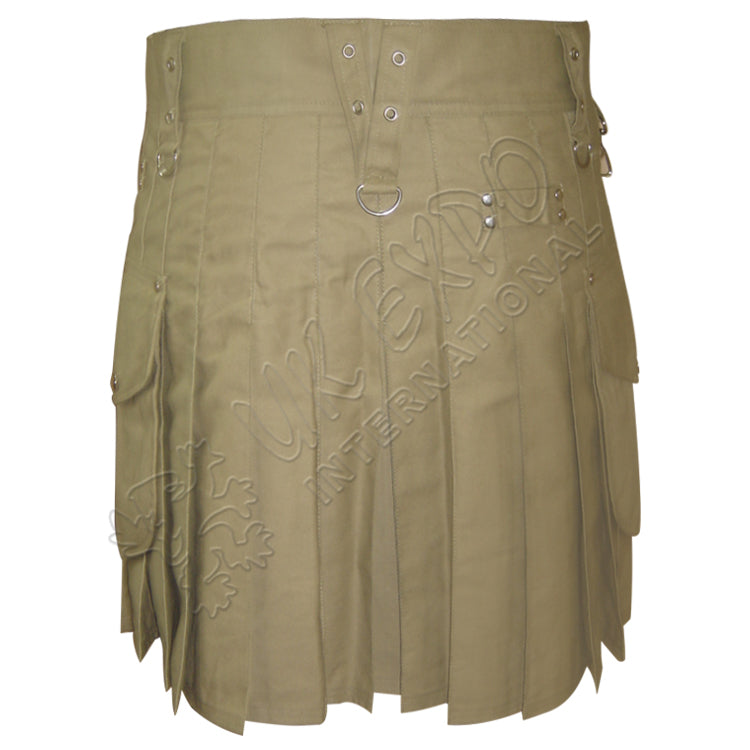 Khaki Tan Utility Kilt