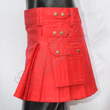 Red Women Utility Kilt