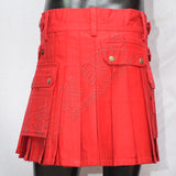 Red Women Utility Kilt