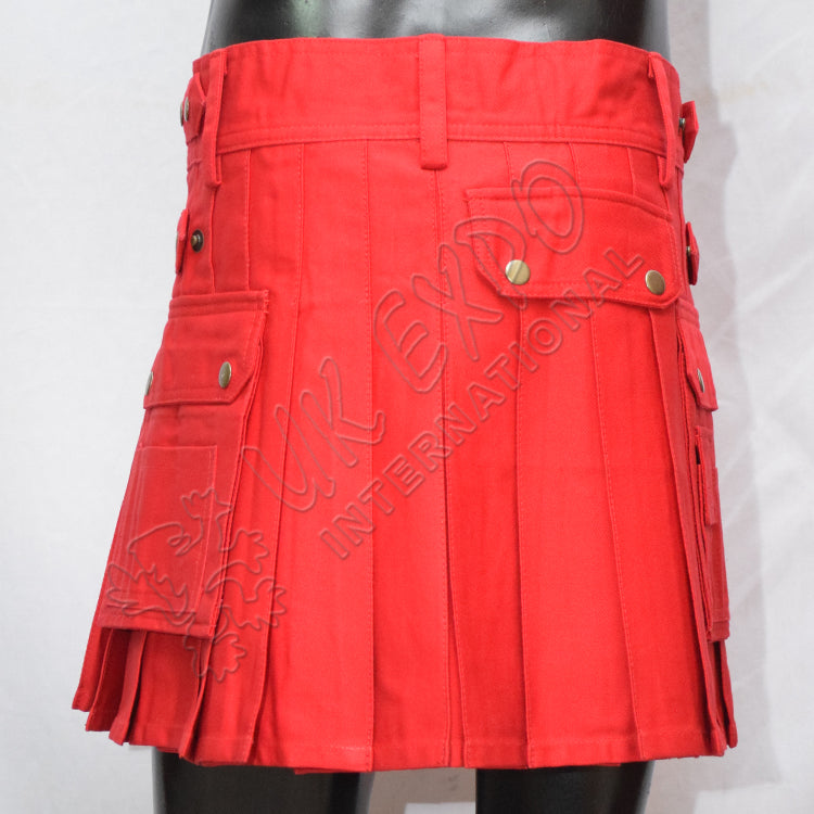 Red Women Utility Kilt