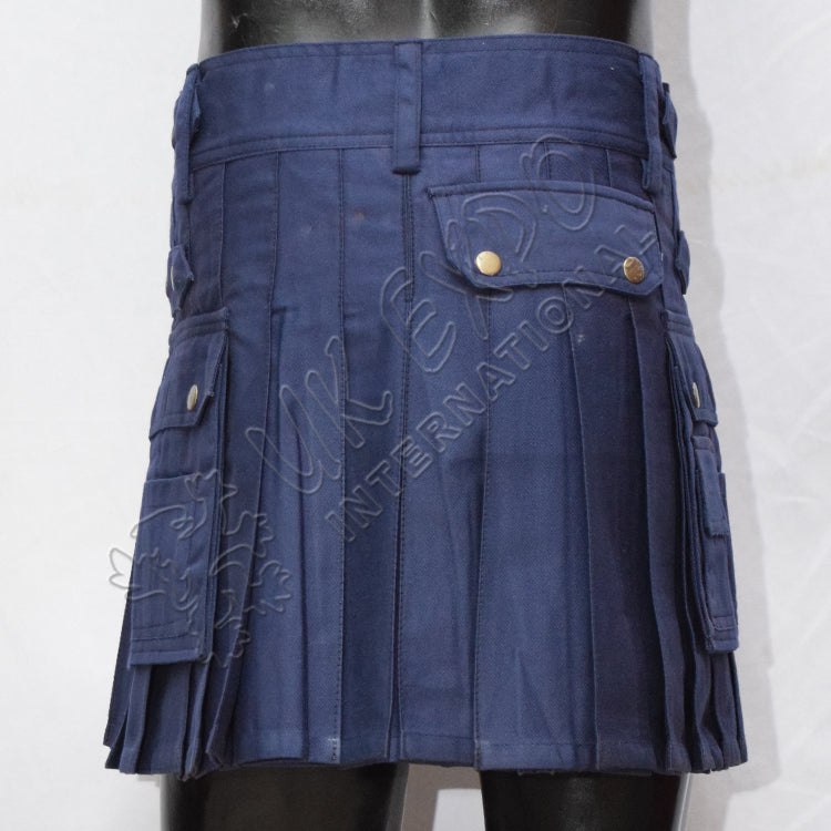 Dark Blue Women Utility Kilt