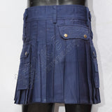 Dark Blue Women Utility Kilt