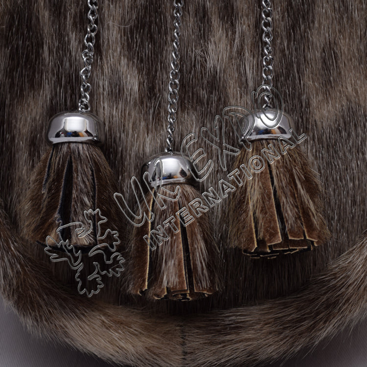 Celtic Brown Seal Skin Full Dress Sporran