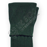 Rhombus Cuff Green Color Kilt Wool Socks