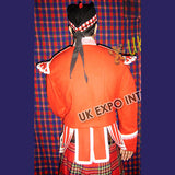 Red Blazer With Silver Braided Doublet Round Buttons
