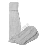 Celtic Knot Chain Plain Cuff White Socks