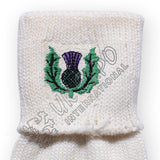 Scottish Flower Embroidery On Kilt Socks