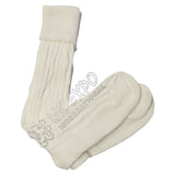 Celtic Charm Cream Cuff Socks With Intricate Knot Chain