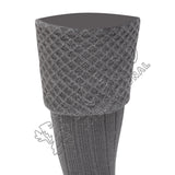 Gray Diamond Cuff Kilt Socks Authentic Scottish Highland Wear