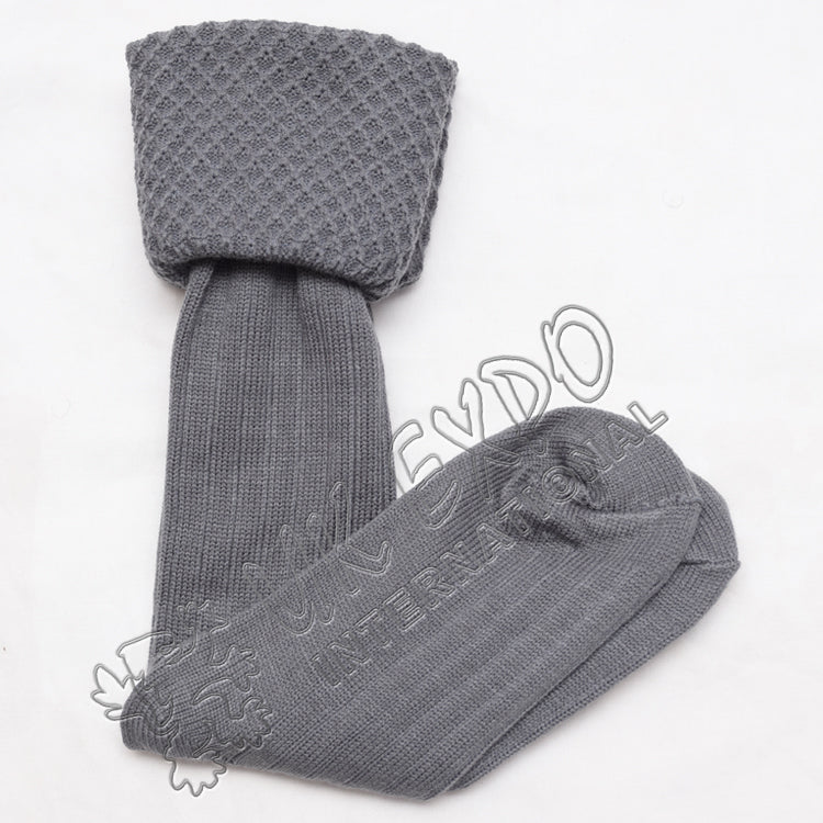 Gray Diamond Cuff Kilt Socks Authentic Scottish Highland Wear