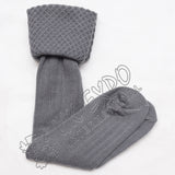 Gray Diamond Cuff Kilt Socks Authentic Scottish Highland Wear