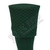 Green Scottish Diamond Cuff Kilt Hose Socks
